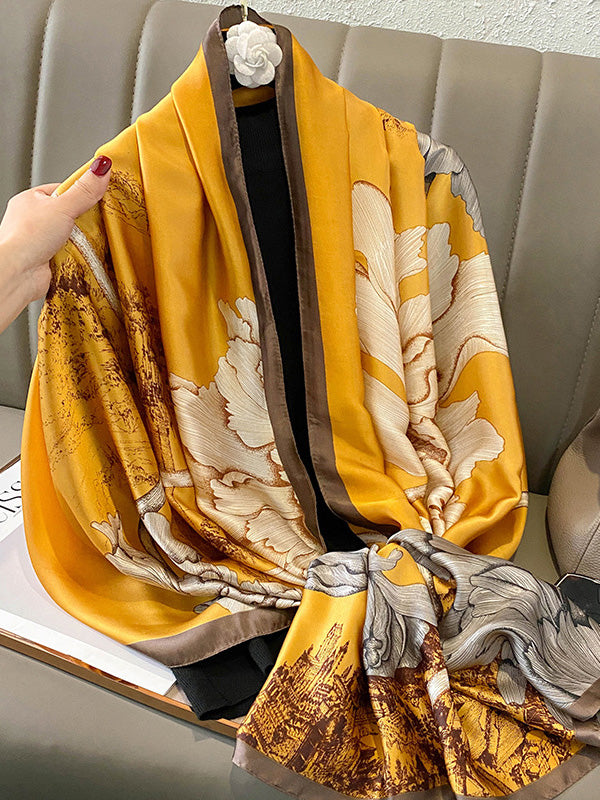 Vacation Floral Printed Shawl&Scarf