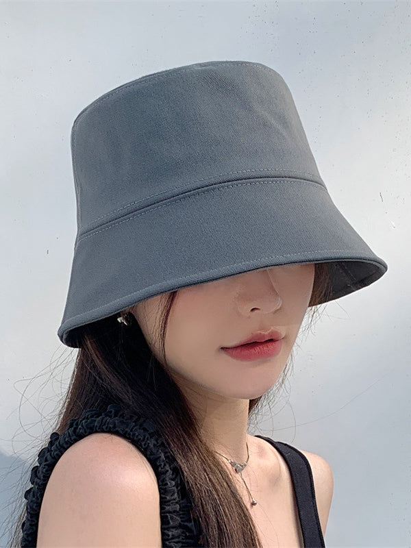 Sun-Protection Solid Color Fisherman Hat Hats&Caps