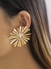 Geometric Flower Shape Earrings Accessories