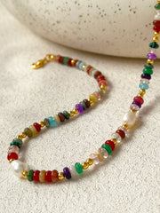 Beaded Contrast Color Dainty Necklace Necklaces Accessories