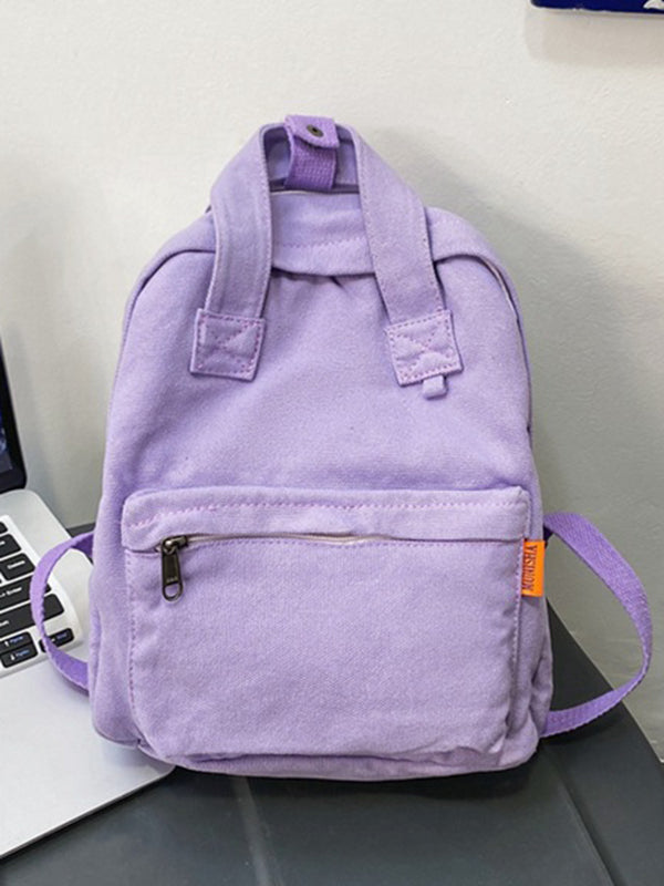 Simple Casual 5 Colors Canvas Backpack