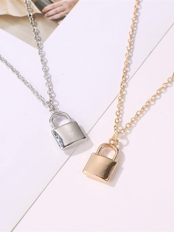 Simple Fashion Lock Necklace