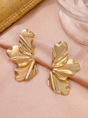 Flower Shape Solid Color Earrings Accessories