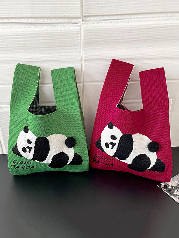 Animal Printed Bags Accessories Woven Handbag