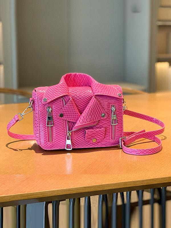 Bolsos bandolera con cremallera y cadenas asimétricas 