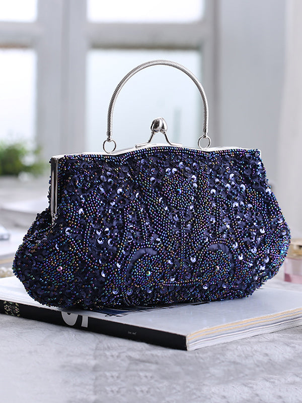 Vintage Evening Beaded Sequined Handbag