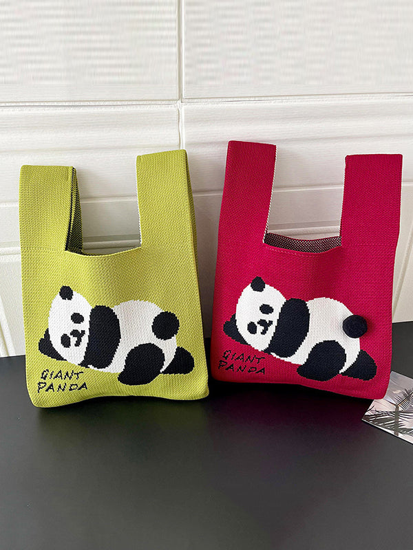 Animal Printed Bags Accessories Woven Handbag