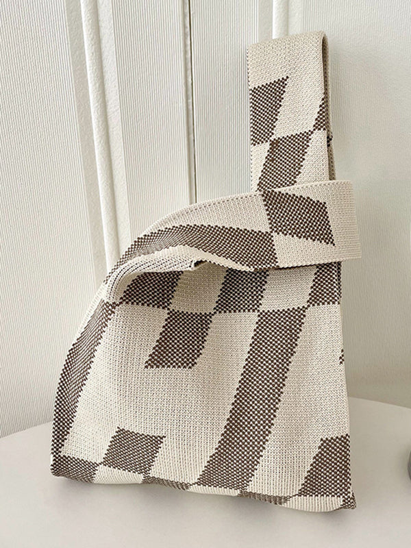 Geometric Bags Accessories Woven Handbag