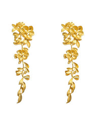 Flower Shape Leaves Shape Drop Earrings