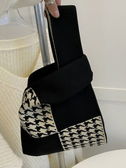 Houndstooth Bags Accessories Woven Handbag