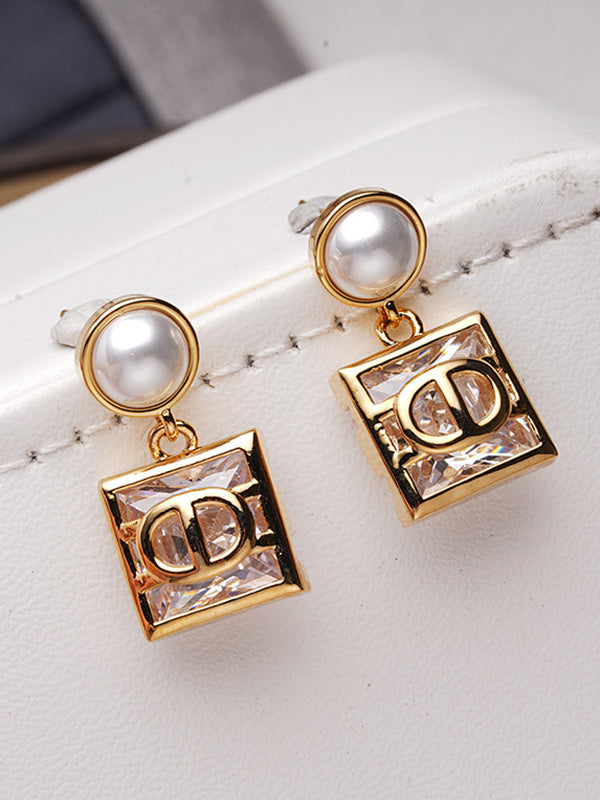 Contrast Color Geometric Earrings Accessories