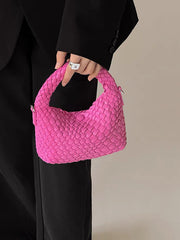 Lindos bolsos tejidos de color sólido 