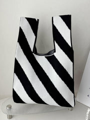 Urban Contrast Color Striped Bags Accessories Handbags