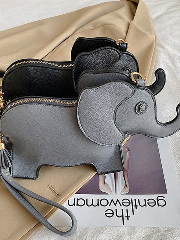 Bolso de hombro con forma de elefante de PU 