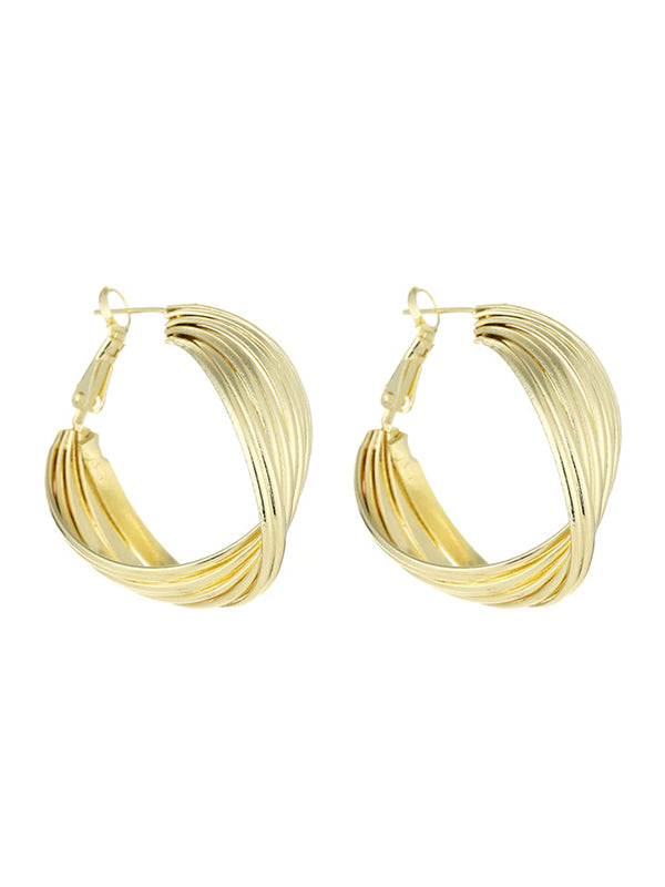 Simple Stylish Gold Hip-Hop Original Ear-Ring