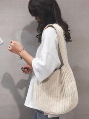 Simple Solid Color Chic Knitting Bags Accessories