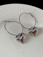 Simple Normcore Heart Shape Earrings Accessories