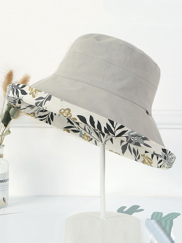 Original Solid&Printing Reversible Foldable Sun-Protection Bucket Hat