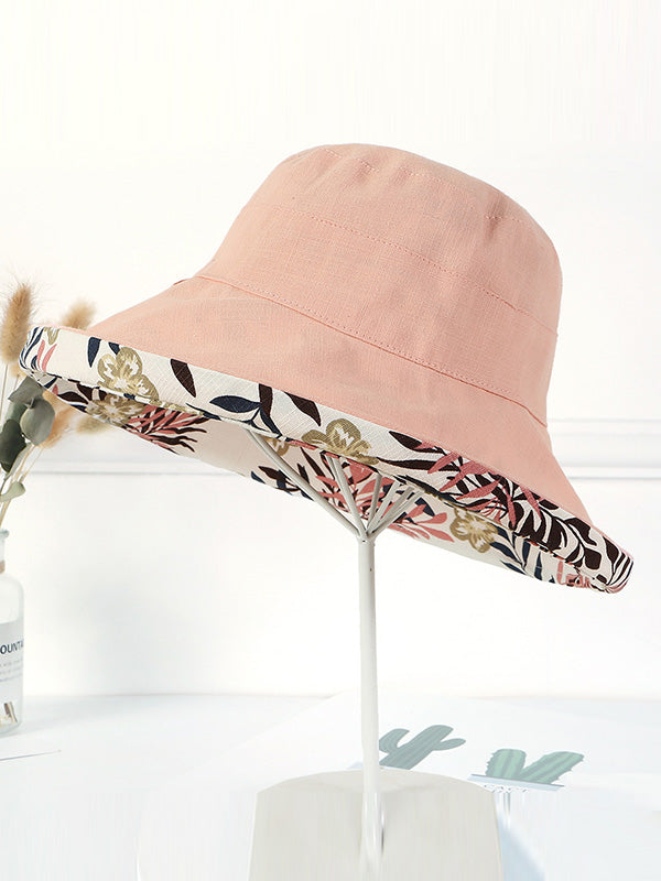 Original Solid&Printing Reversible Foldable Sun-Protection Bucket Hat