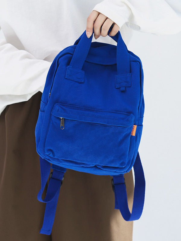 Simple Casual 5 Colors Canvas Backpack