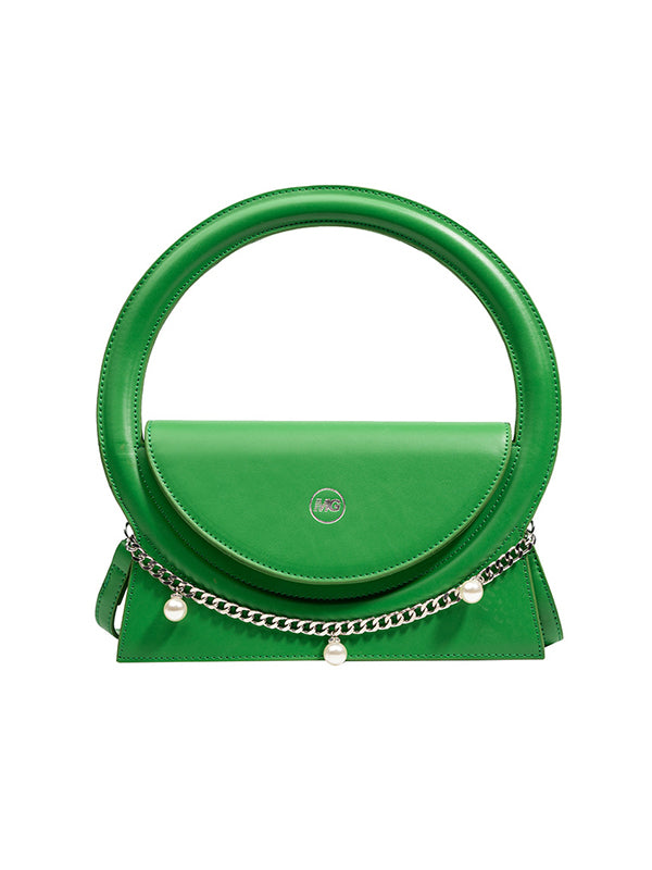 Chains Geometric Zipper Handbags