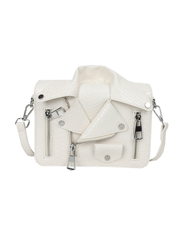 Asymmetric Chains Zipper Crossbody Bags