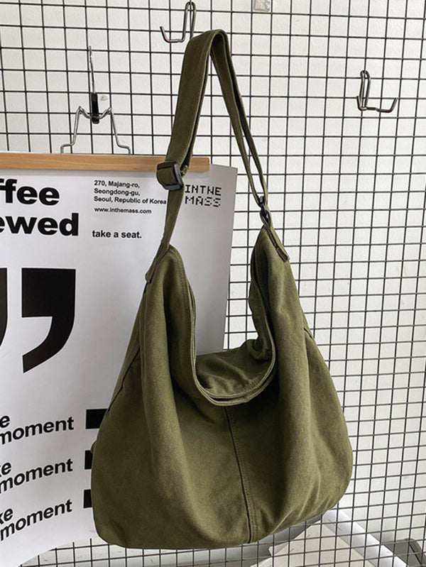 Casual Canvas Solid Color Bags Accessories