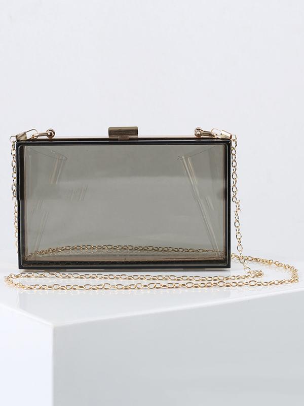 Transparent Acrylic Single Shoulder Chain Bag