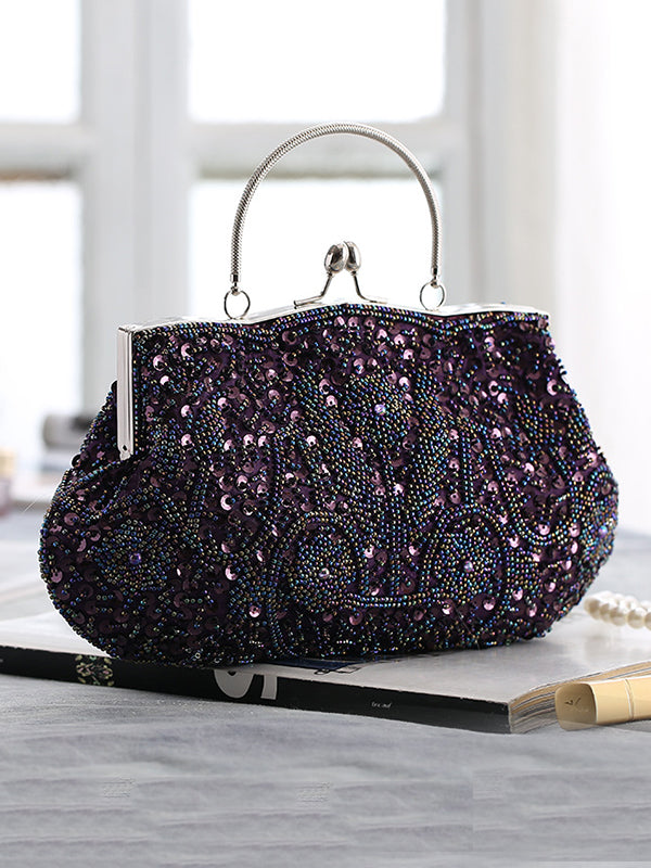 Vintage Evening Beaded Sequined Handbag