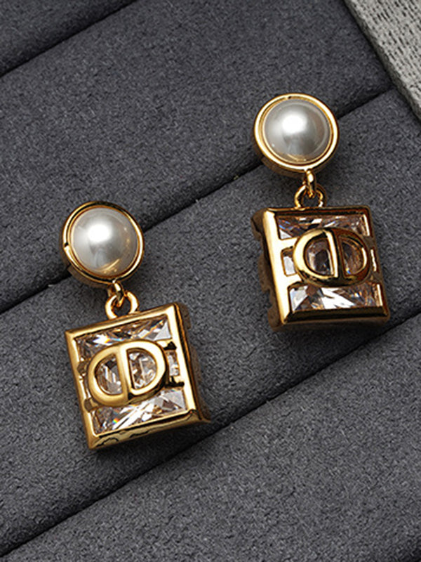 Contrast Color Geometric Earrings Accessories