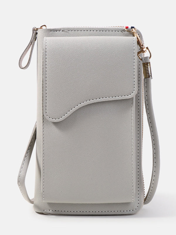 Simple Solid Color PU Sling Bag Shoulder Bag