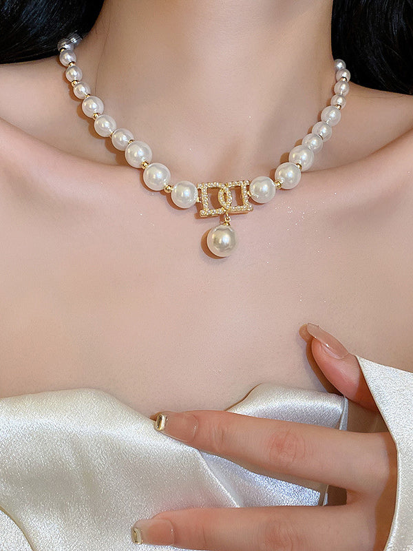 Imitation Pearl Dainty Necklace Necklaces Accessories