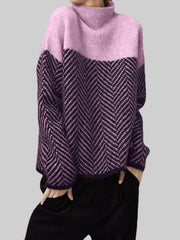 Casual Loose High-Neck Sweater Tops