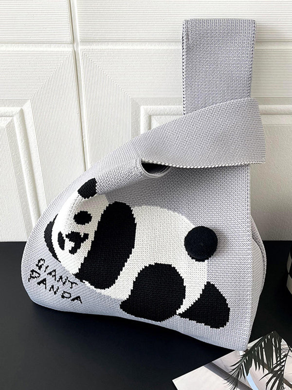 Animal Printed Bags Accessories Woven Handbag