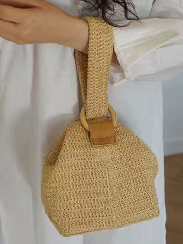 Bolso casual de tejido simple 