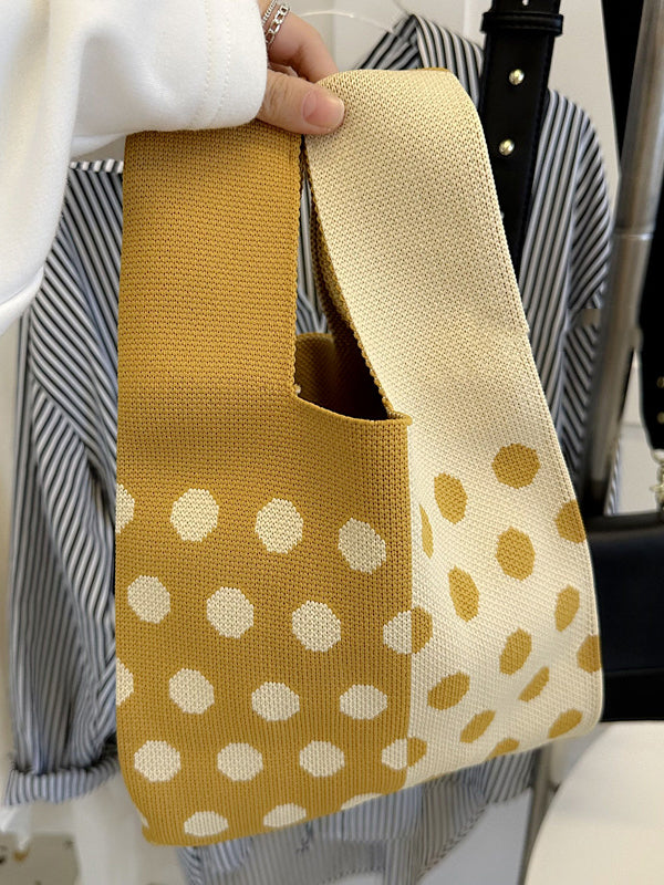 Multi-Colored Polka-Dot Split-Joint Bags Accessories