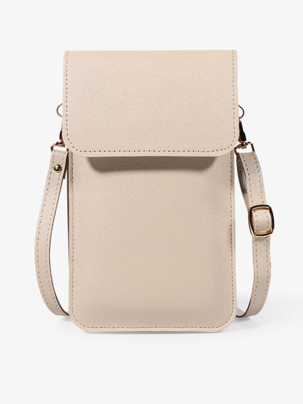 PU Simple Solid Color Sling Bag Shoulder Bag