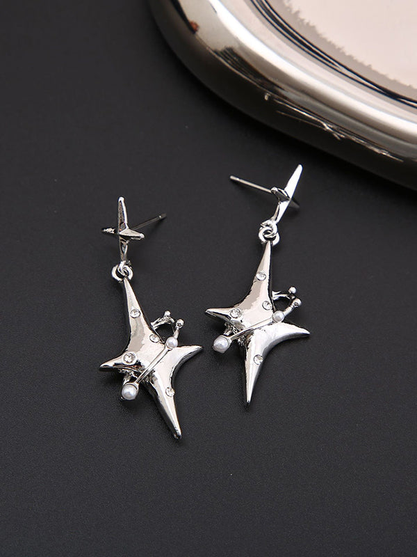 Normcore Geometric Star Shape Drop Earrings