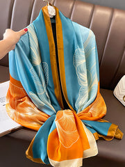 Sun-Protection Contrast Color Printed Shawl&Scarf