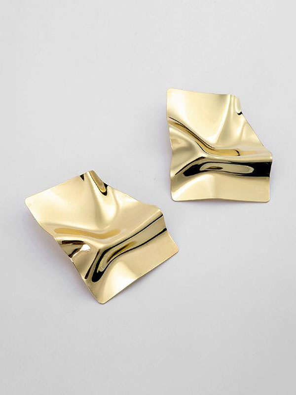 Geometric Solid Color Drop Earrings