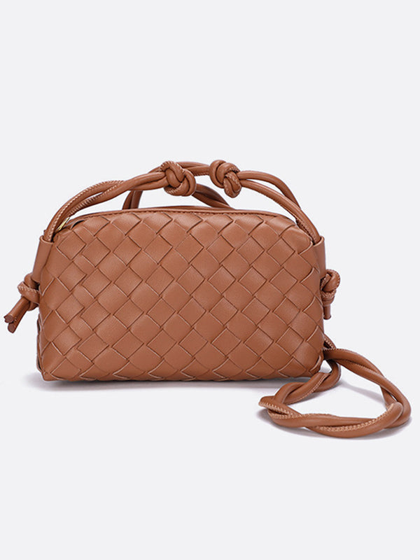 Woven Zipper Bags Crossbody Bags