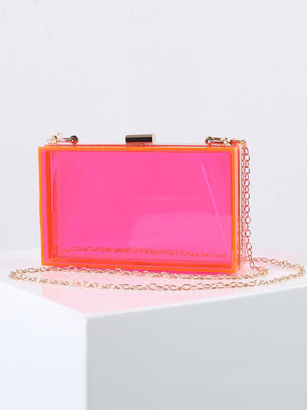 Transparent Acrylic Single Shoulder Chain Bag