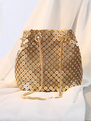 Rhine Stones Snake Chain Crossbody Bags