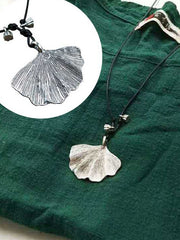 Artistic Retro Vintage Alloy Leaf  Necklace