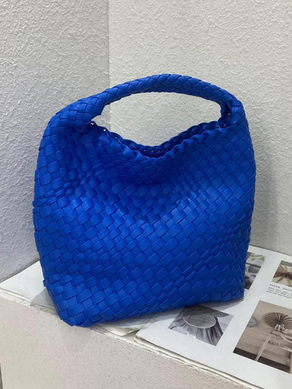 Solid Color Woven Bags Handbags