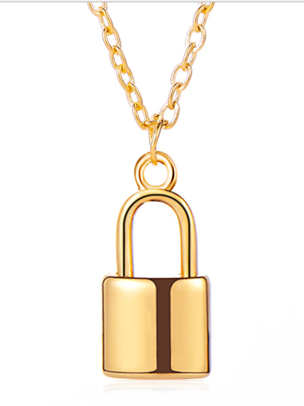 Simple Fashion Lock Necklace