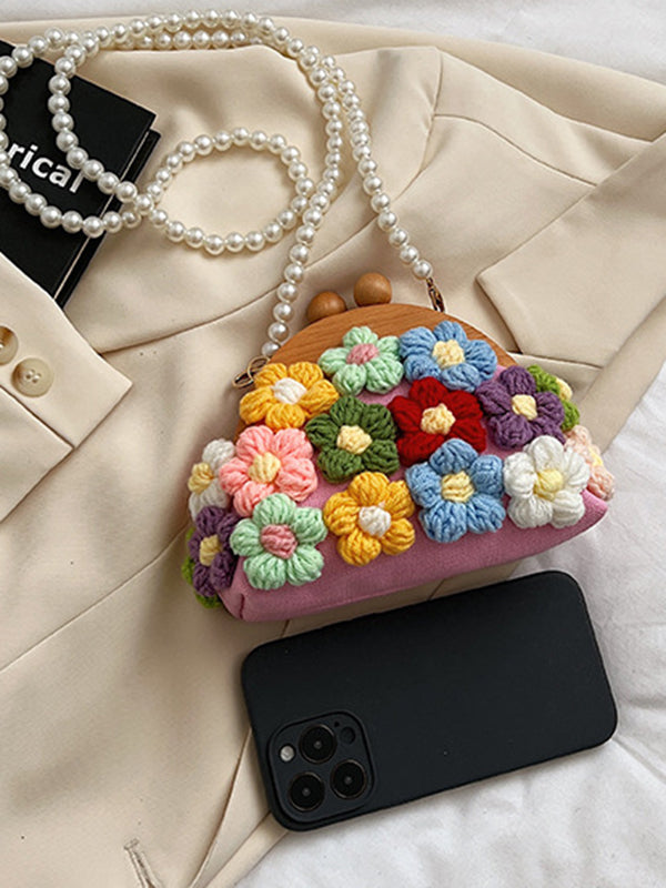 Chains Flower Shape Crossbody Bags Handbags