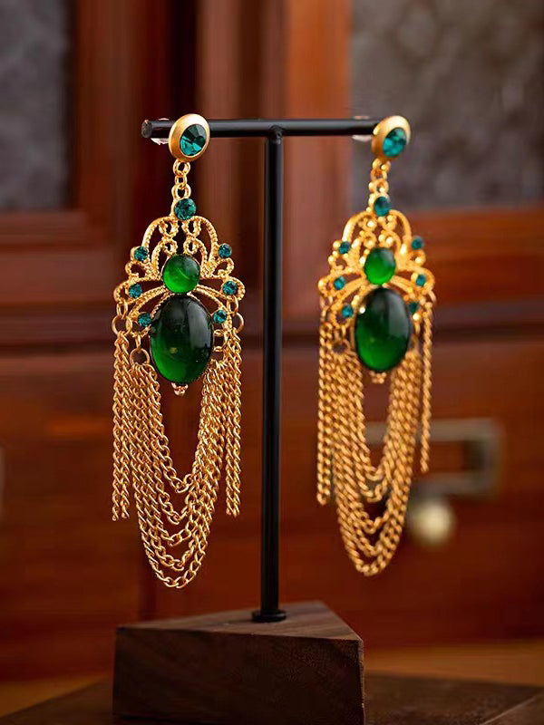 Vintage Tasseled Drop Earrings