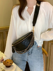 Bolso bandolera con cremallera y cadenas Cool Chic 