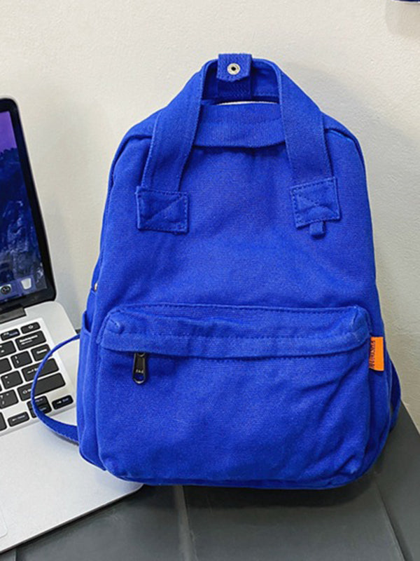 Simple Casual 5 Colors Canvas Backpack